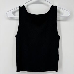 Song Of‎ Style Black Cropped Tank Women's XS Ribbed